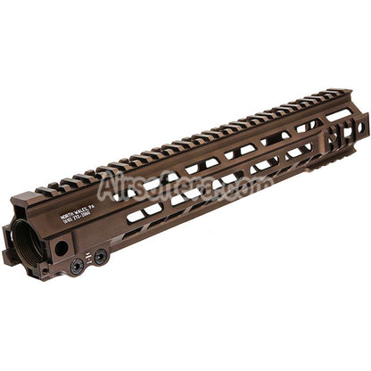 Airsoft Z-Parts Aluminum 335mm 13" Inches MK4 M-LOK Handguard Rail System with Barrel Nut For Tokyo Marui M4 Series MWS GBB Rifles Tan