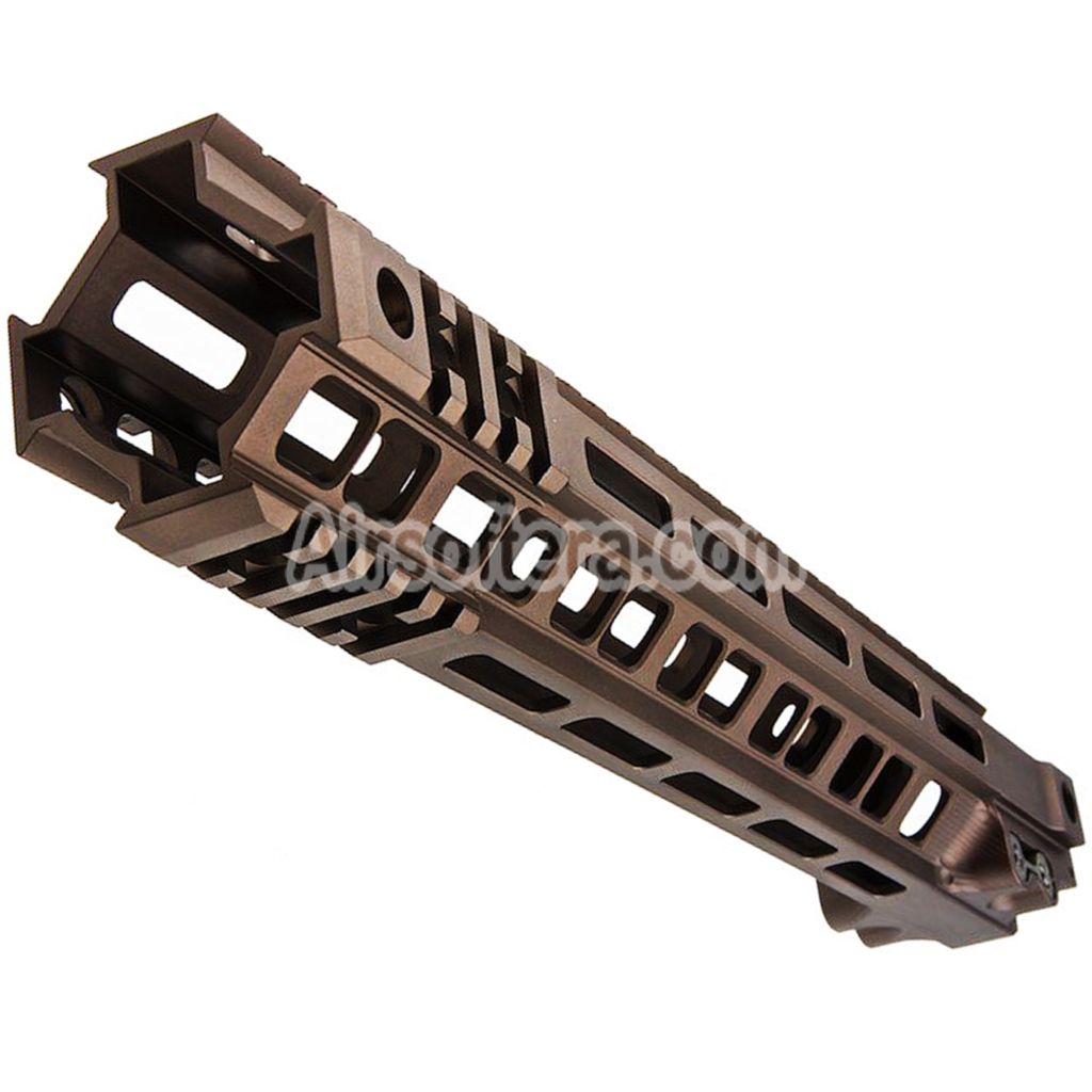 Airsoft Z-Parts Aluminum 335mm 13" Inches MK4 M-LOK Handguard Rail System with Barrel Nut For Tokyo Marui M4 Series MWS GBB Rifles Tan