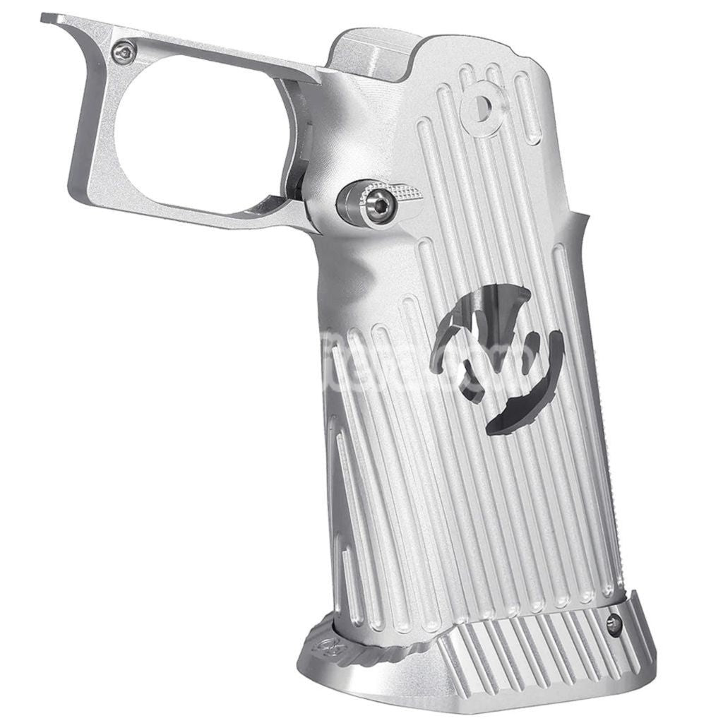 Airsoft 5KU CNC Aluminum Grip Infinity Style Type-4 For Tokyo Marui Hi-Capa 5.1 4.3 Series GBB Pistols Silver