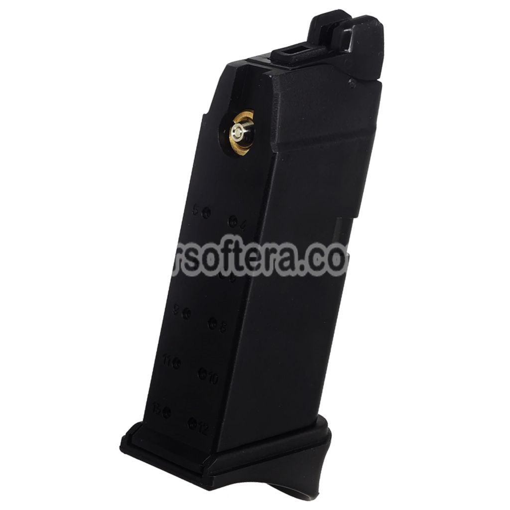 Airsoft 15rd Gas Magazine For Double Bell 726 WE Tokyo Marui G26 G27 Series GBB Pistol Black