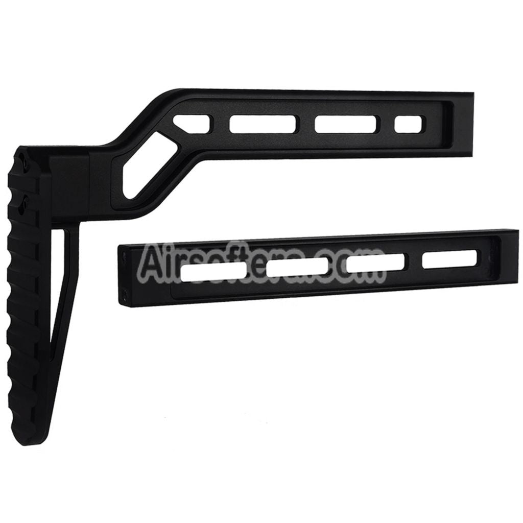 Airsoft 5KU Aluminum Tactical Picatinny Mount Modular Folding Rifle Stock For 20mm Picatinny Stock Adaptor Black