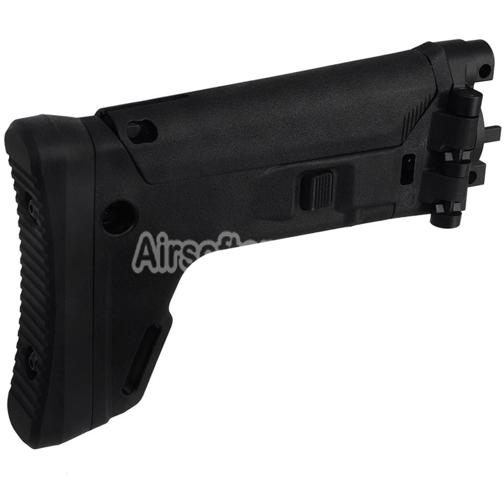 Airsoft 5KU ACR Style 7-Position Telescoping Side Folding Retractable Rifle Stock For CYMA MP5K Series AEG Rifles Black