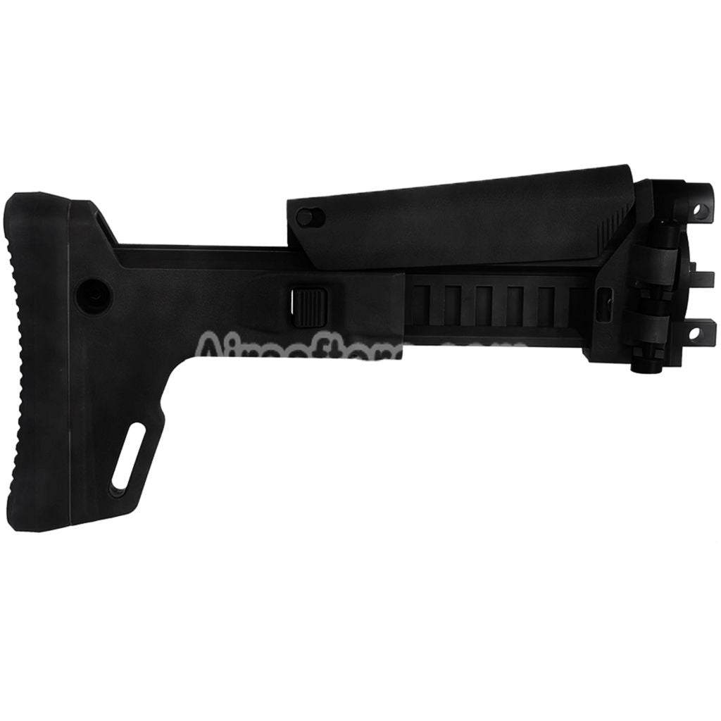 Airsoft 5KU ACR Style 7-Position Telescoping Side Folding Retractable Rifle Stock For CYMA MP5K Series AEG Rifles Black