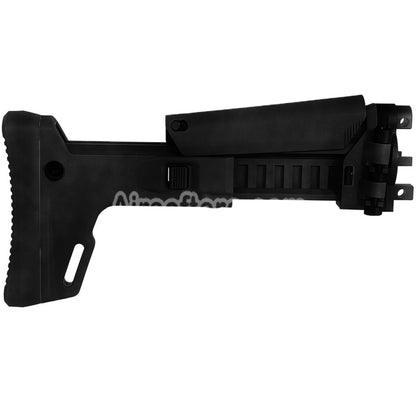 Airsoft 5KU ACR Style 7-Position Telescoping Side Folding Retractable Rifle Stock For CYMA MP5K Series AEG Rifles Black