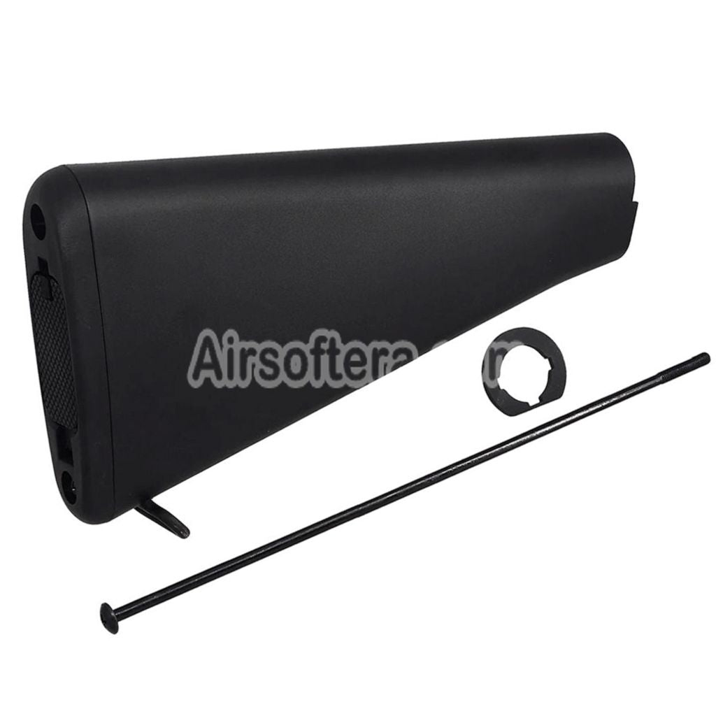 Airsoft E&C Polymer M16VN Fixed Stock For E&C M4 M16 Series AEG Rifles Black