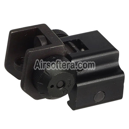 Airsoft Metal Alloy Flip Up Rear Sight For Standard 20mm Weaver Base Rifles