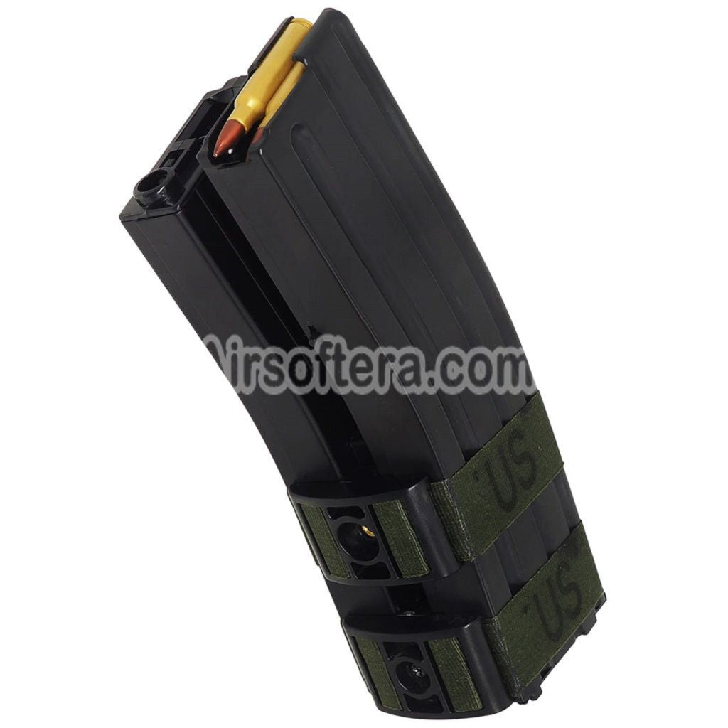 Airsoft BATTLEAXE 1200rd Electric Dual Magazine with Dummy Bullet For M4 M16 Series AEG Rifles