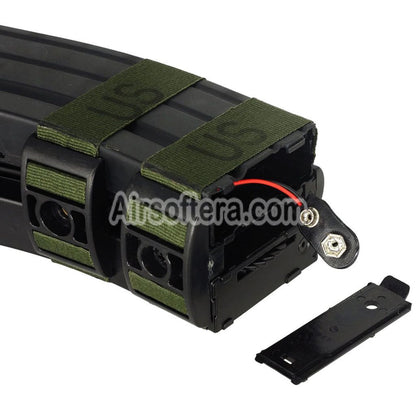 Airsoft BATTLEAXE 1200rd Electric Dual Magazine with Dummy Bullet For M4 M16 Series AEG Rifles