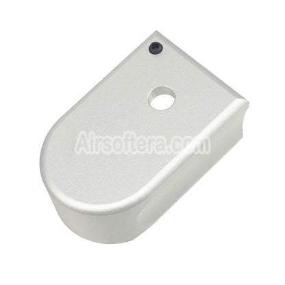 Airsoft 5KU CNC Aluminum Magazine Base Plate Type-1 For KJ Works Shadow2 Series GBB Pistols Magazine Silver