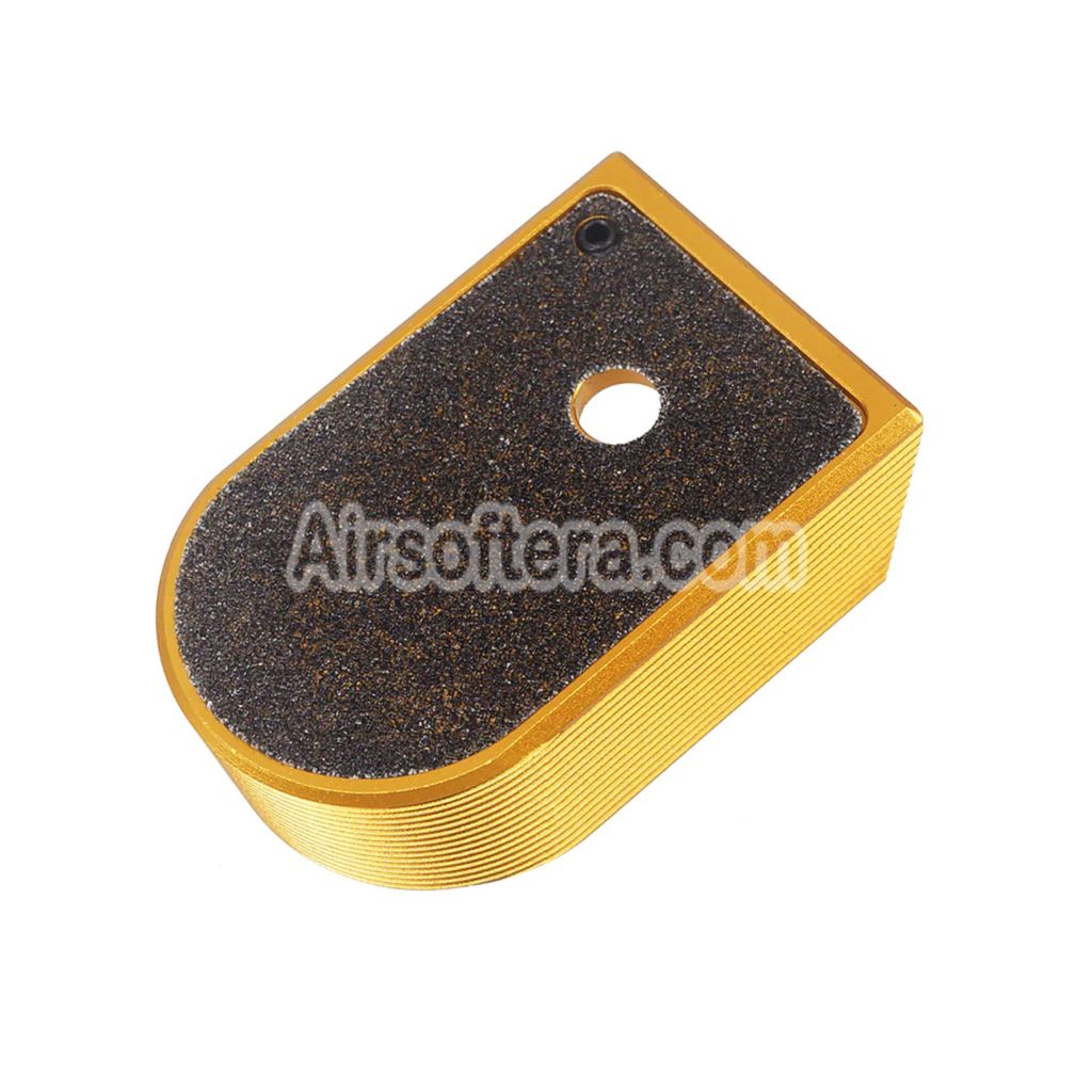 Airsoft 5KU CNC Aluminum Magazine Base Plate Type-2 For KJ Works Shadow2 Series GBB Pistols Magazine Gold