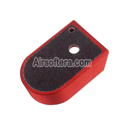 Airsoft 5KU CNC Aluminum Magazine Base Plate Type-2 For KJ Works Shadow2 Series GBB Pistols Magazine Red