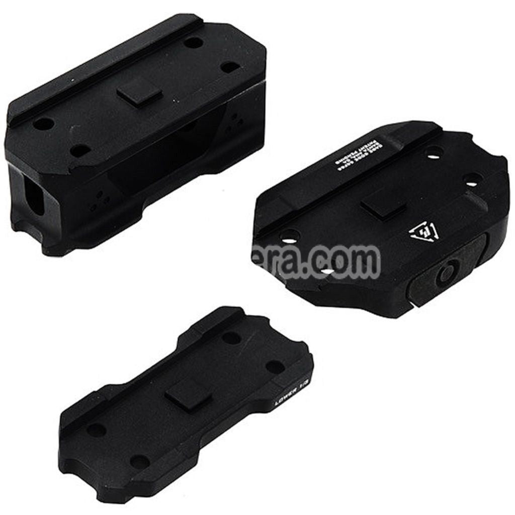 Airsoft Strike Industries 3-Piece Low Profile Riser Mount For T1 Red Dot Scopes Black