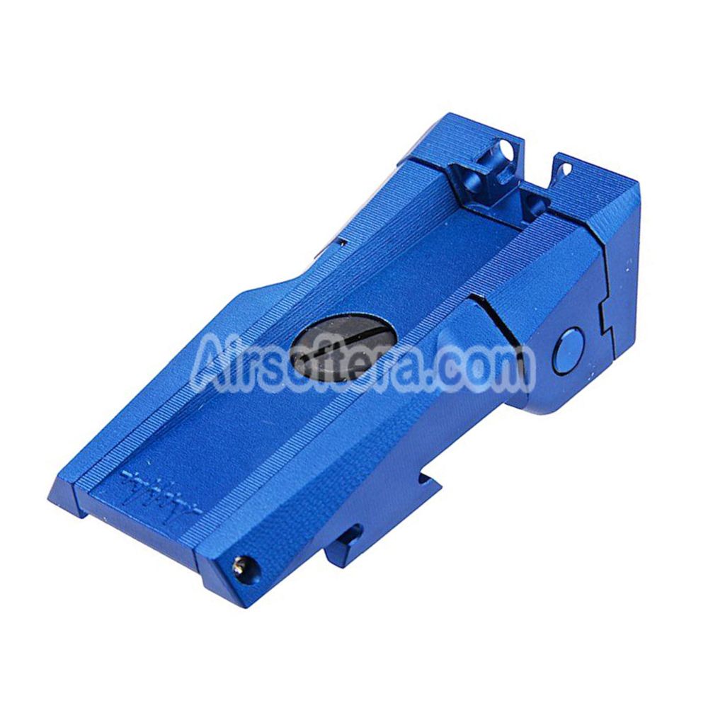 Airsoft Dr. Black CNC Aluminum Fiber Optic Rear Sight For Tokyo Marui Hi-Capa 5.1 Series GBB Pistols Blue