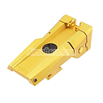 Airsoft Dr. Black CNC Aluminum Fiber Optic Rear Sight For Tokyo Marui Hi-Capa 5.1 Series GBB Pistols Gold