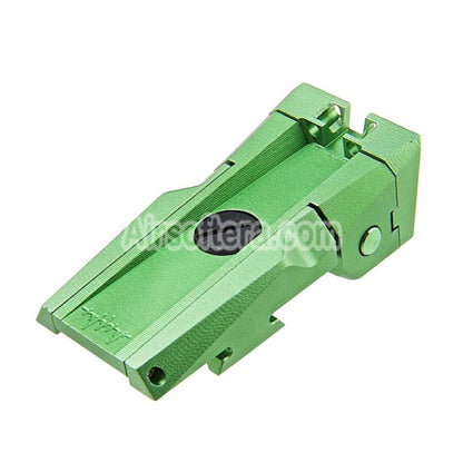 Airsoft Dr. Black CNC Aluminum Fiber Optic Rear Sight For Tokyo Marui Hi-Capa 5.1 Series GBB Pistols Green