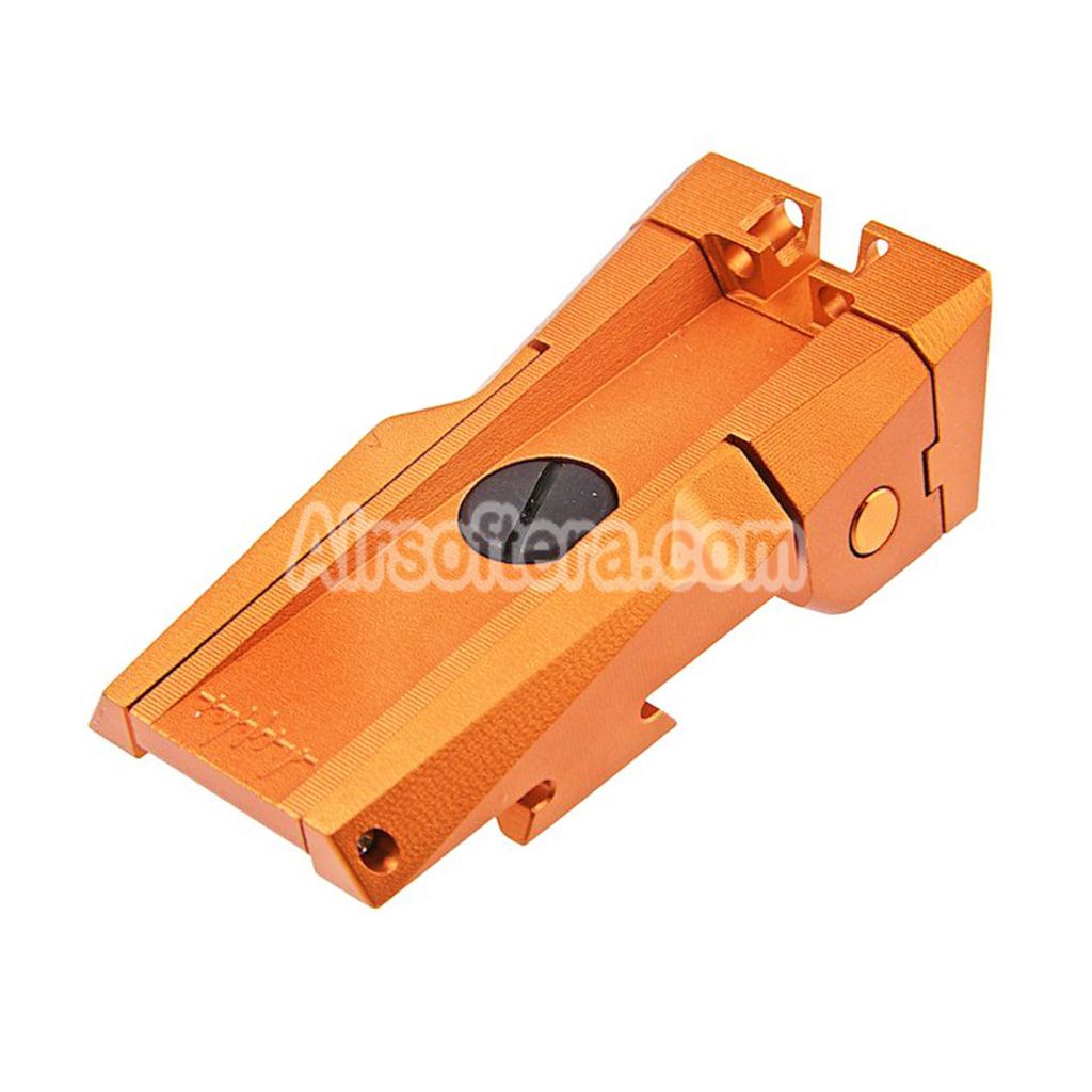 Airsoft Dr. Black CNC Aluminum Fiber Optic Rear Sight For Tokyo Marui Hi-Capa 5.1 Series GBB Pistols Orange