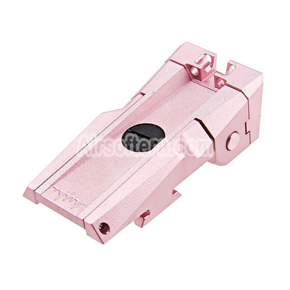 Airsoft Dr. Black CNC Aluminum Fiber Optic Rear Sight For Tokyo Marui Hi-Capa 5.1 Series GBB Pistols Pink