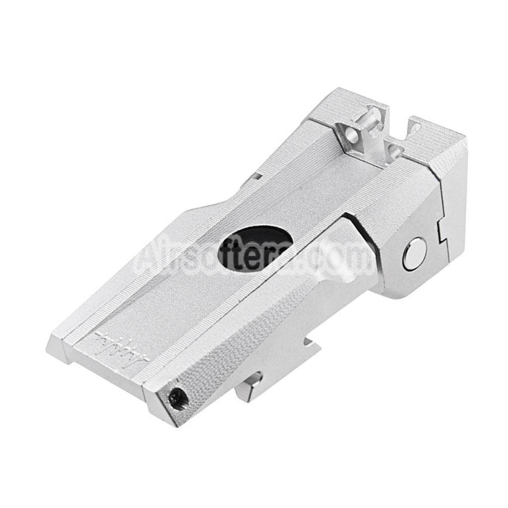 Airsoft Dr. Black CNC Aluminum Fiber Optic Rear Sight For Tokyo Marui Hi-Capa 5.1 Series GBB Pistols Silver