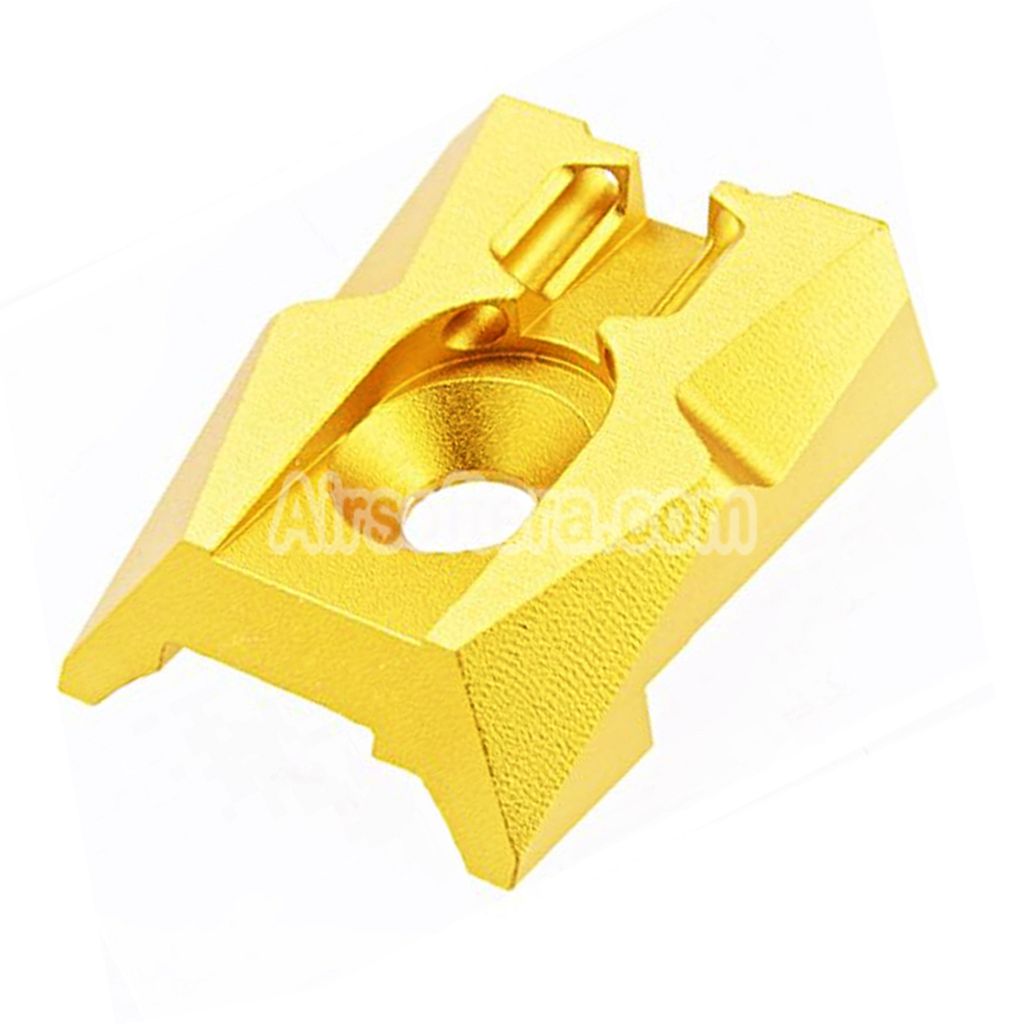 Airsoft Dr. Black CNC Aluminum Fiber Optic Rear Sight For Tokyo Marui Hi-Capa 4.3 Series GBB Pistols Gold