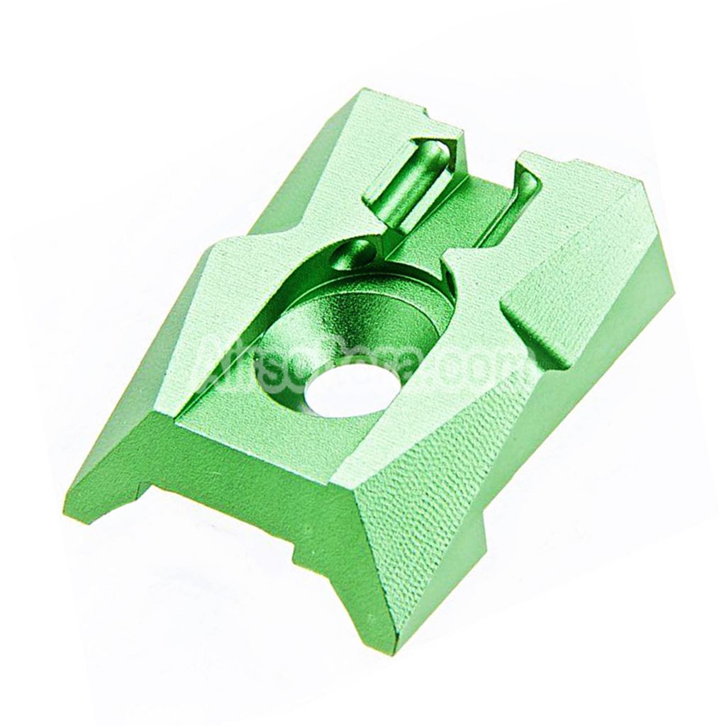 Airsoft Dr. Black CNC Aluminum Fiber Optic Rear Sight For Tokyo Marui Hi-Capa 4.3 Series GBB Pistols Green