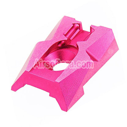 Airsoft Dr. Black CNC Aluminum Fiber Optic Rear Sight For Tokyo Marui Hi-Capa 4.3 Series GBB Pistols MAGENTA