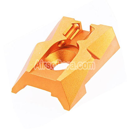 Airsoft Dr. Black CNC Aluminum Fiber Optic Rear Sight For Tokyo Marui Hi-Capa 4.3 Series GBB Pistols Orange