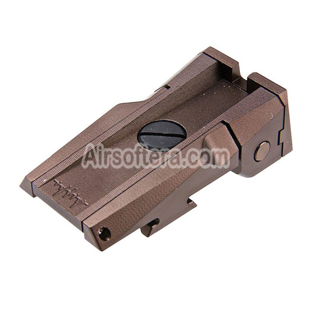 Airsoft Dr. Black CNC Aluminum Rear Sight For Tokyo Marui Hi-Capa 5.1 Series GBB Pistols Tan