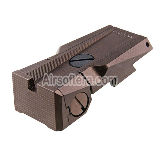 Airsoft Dr. Black CNC Aluminum Rear Sight For Tokyo Marui Hi-Capa 5.1 Series GBB Pistols Silver