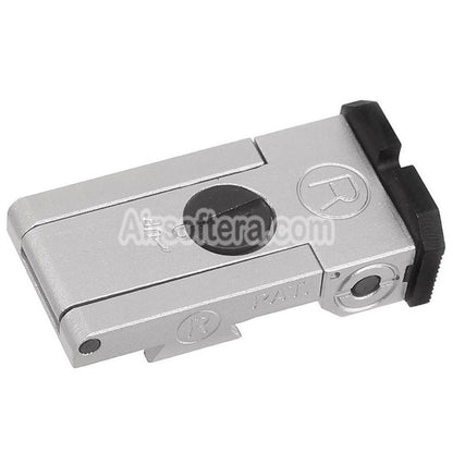 Airsoft 5KU CNC Aluminum Bo-Mar Style Rear Sight For WE (WE-TECH) Tokyo Marui Hi-Capa Series GBB Pistols Silver