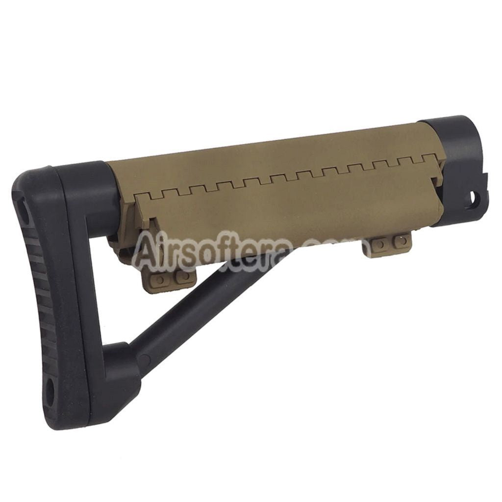 Airsoft CYMA MK12 SPR Fixed Stock For CM071 Tokyo Marui M4 M16 AEG Black/Tan