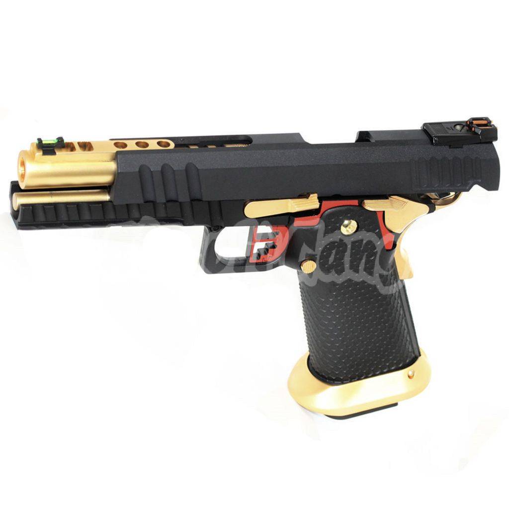 Armorer Works AW HX2002 Hybrid Hi-Capa 5.1 Pistol GBB Complete Set Airsoft Black/Gold/Red