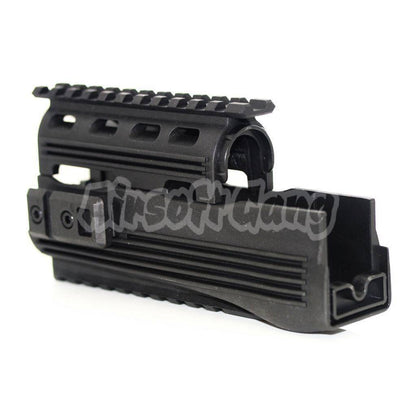 CYMA Upper and Lower Rail Handguard For AK74 Series AEG Airsoft Black