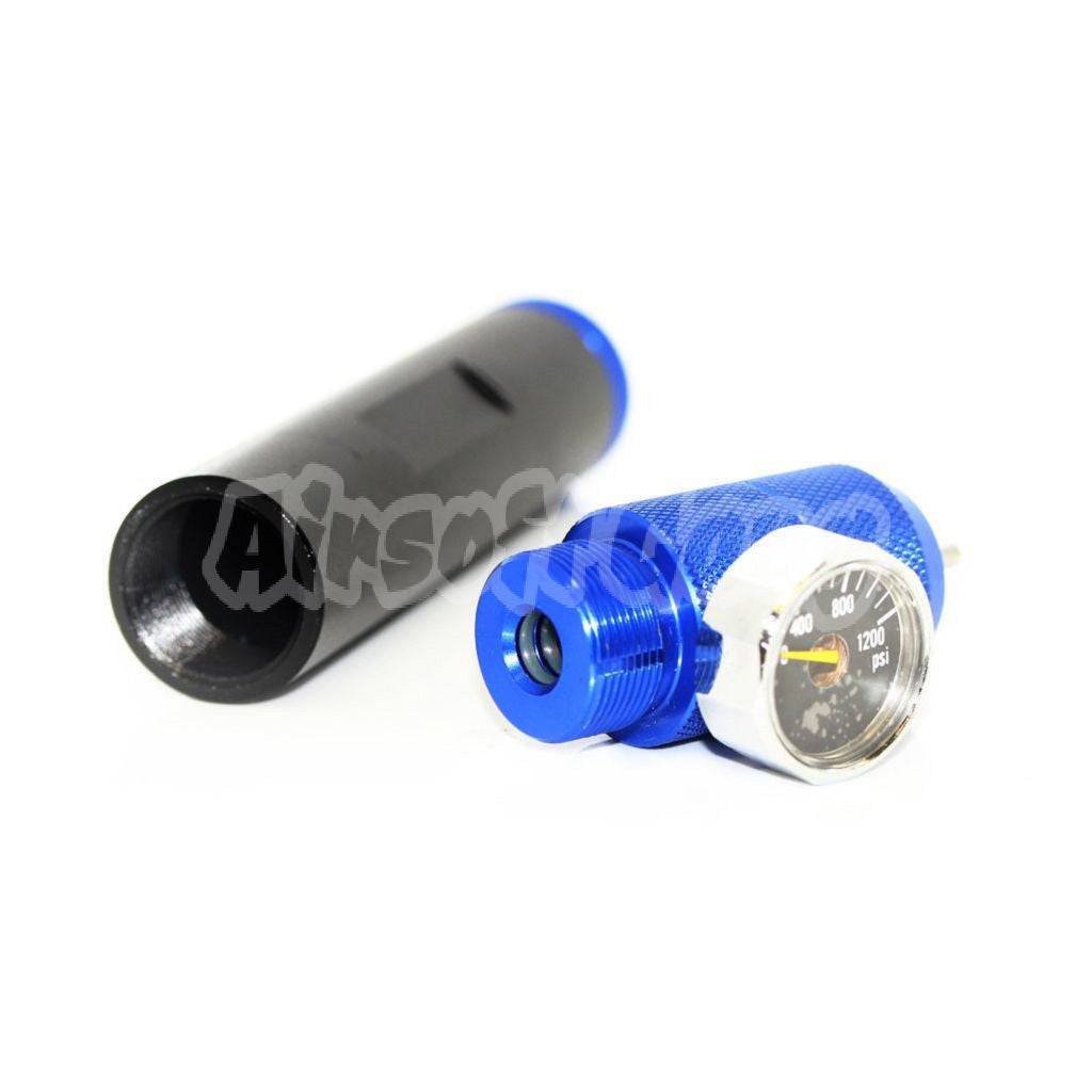 12g Co2 Charger Portable Adaptor with Readout Black/Blue