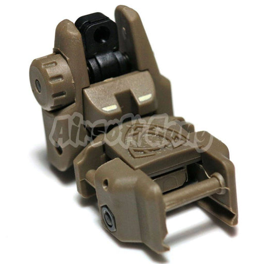 APS Rhino Auxiliary Flip Up Rear Sight AEG Airsoft Dark Earth