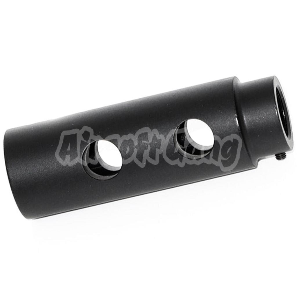 APS Mini Y Comp Muzzle Flash Hider For +14mm CW Threading Airsoft Rifle Black