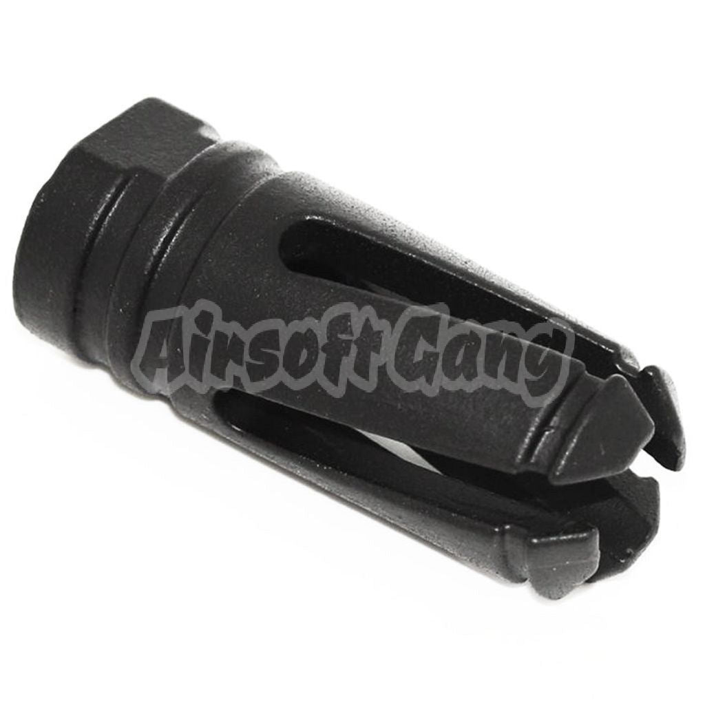 APS Vortex Muzzle Flash Hider For -14mm CCW Threading Airsoft Rifle Black