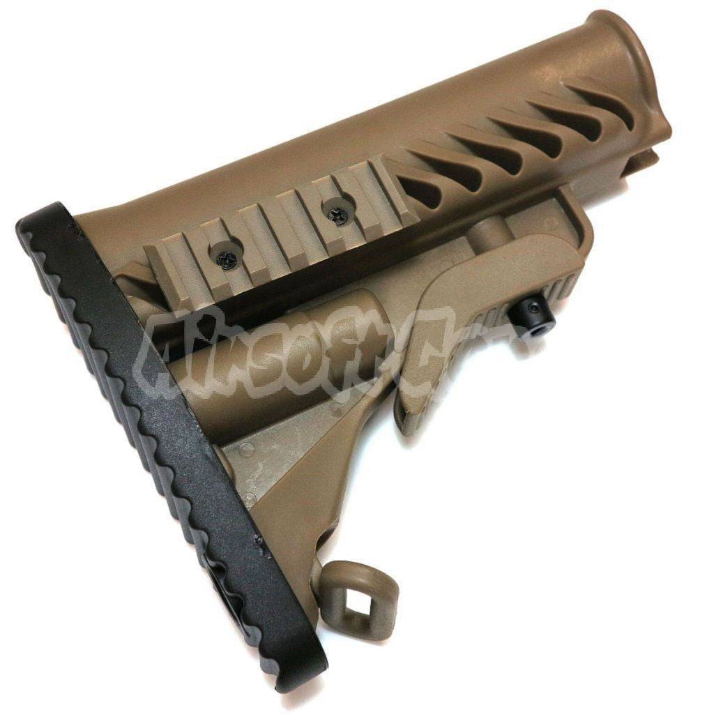 APS Battle Tele Style Stock For M4 M16 Series AEG Airsoft Dark Earth Tan