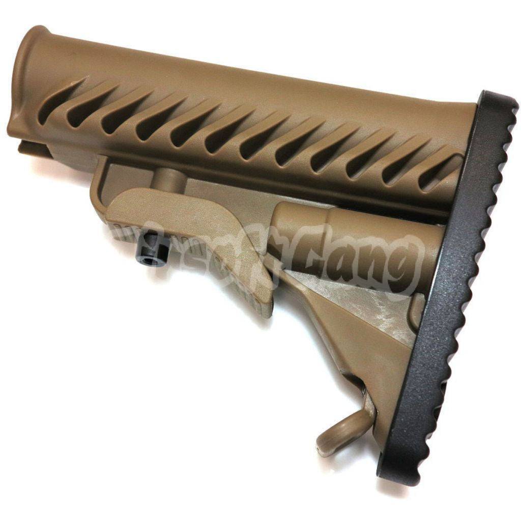 APS Battle Tele Style Stock For M4 M16 Series AEG Airsoft Dark Earth Tan