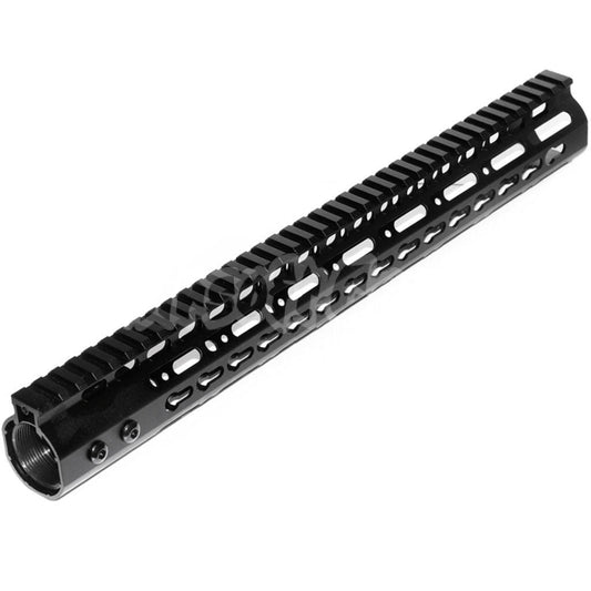 CNC Aluminum 15" Inches Keymod RAS Handguard Rail System For M4 M16 Series Airsoft Black