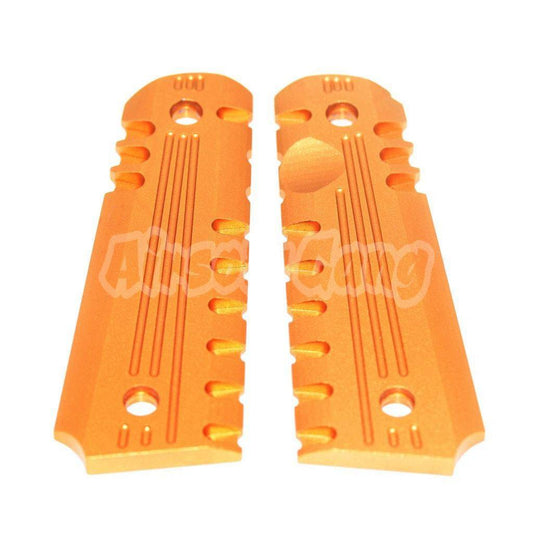 CNC Aluminum Pistol Grip Cover For Tokyo Marui M1911 M.E.U. Army R27 R28 R29 Gold