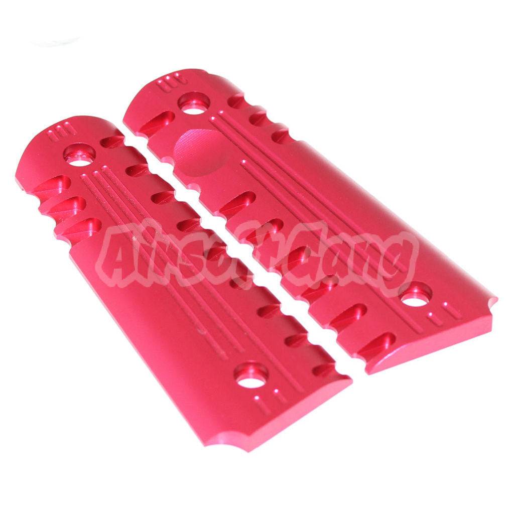 CNC Aluminum Pistol Grip Cover For Tokyo Marui M1911 M.E.U. Red