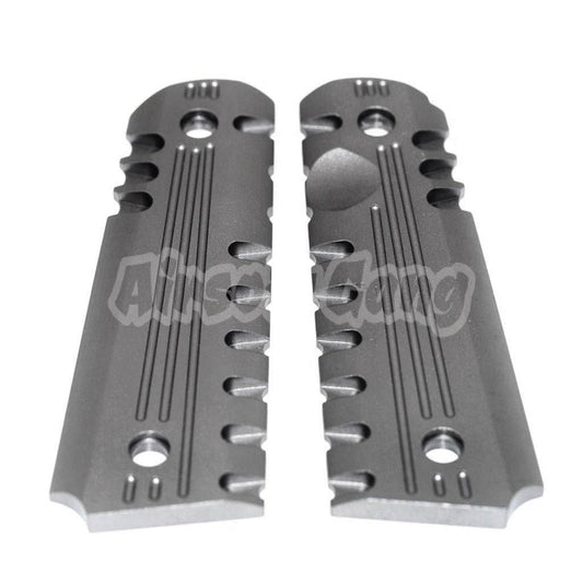 CNC Aluminum Pistol Grip Cover For Tokyo Marui M1911 M.E.U. Army R27 R28 R29 Charcoal Grey