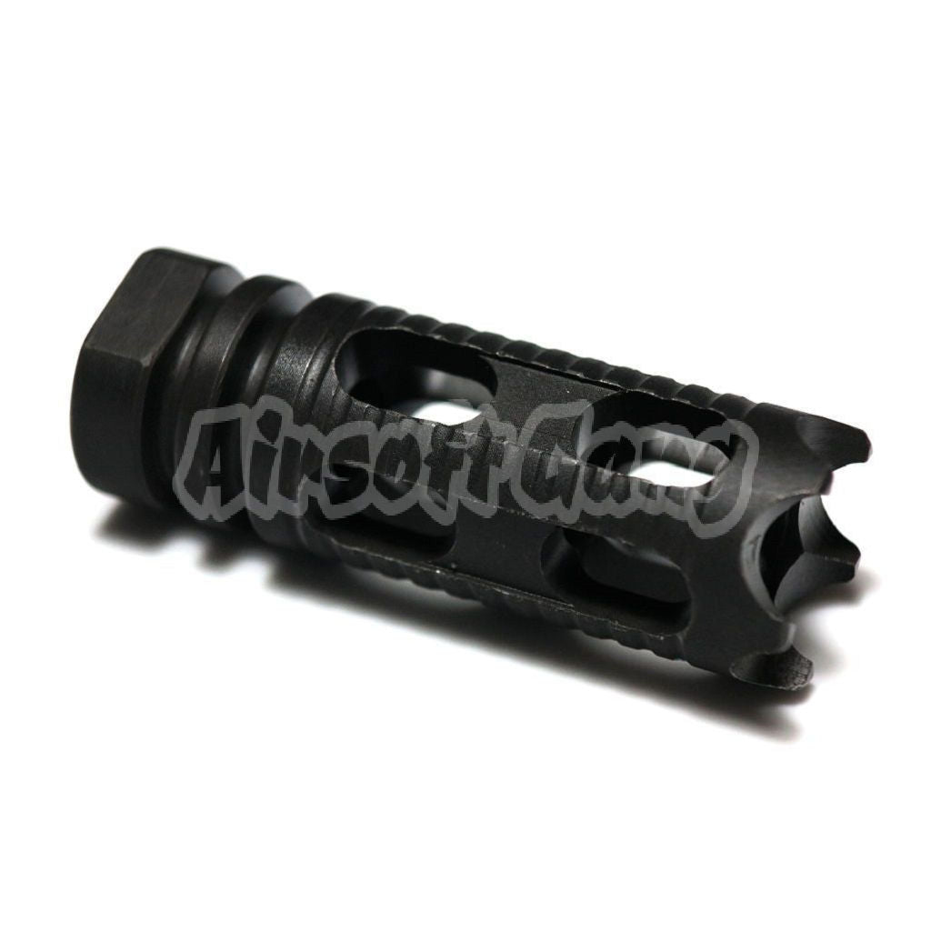 Phoenix Type Steel Flash Hider For -14mm CCW Threading Rifle Black