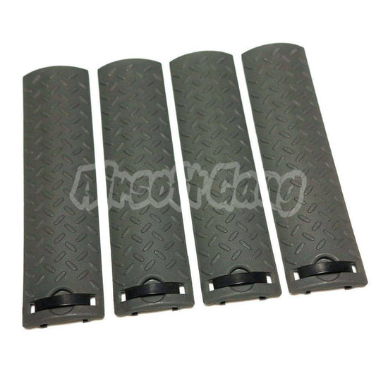 Energy 4pcs Set Skidproof Texture Type Rail Cover Panel ACU Foliage Green FG