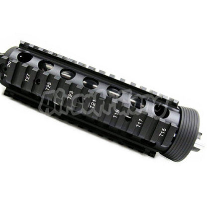 E&C CNC Aluminum RAS Front Set Handguard Rail System With 9.5" Inches Outer Barrel For M4CQB AEG Airsoft Black