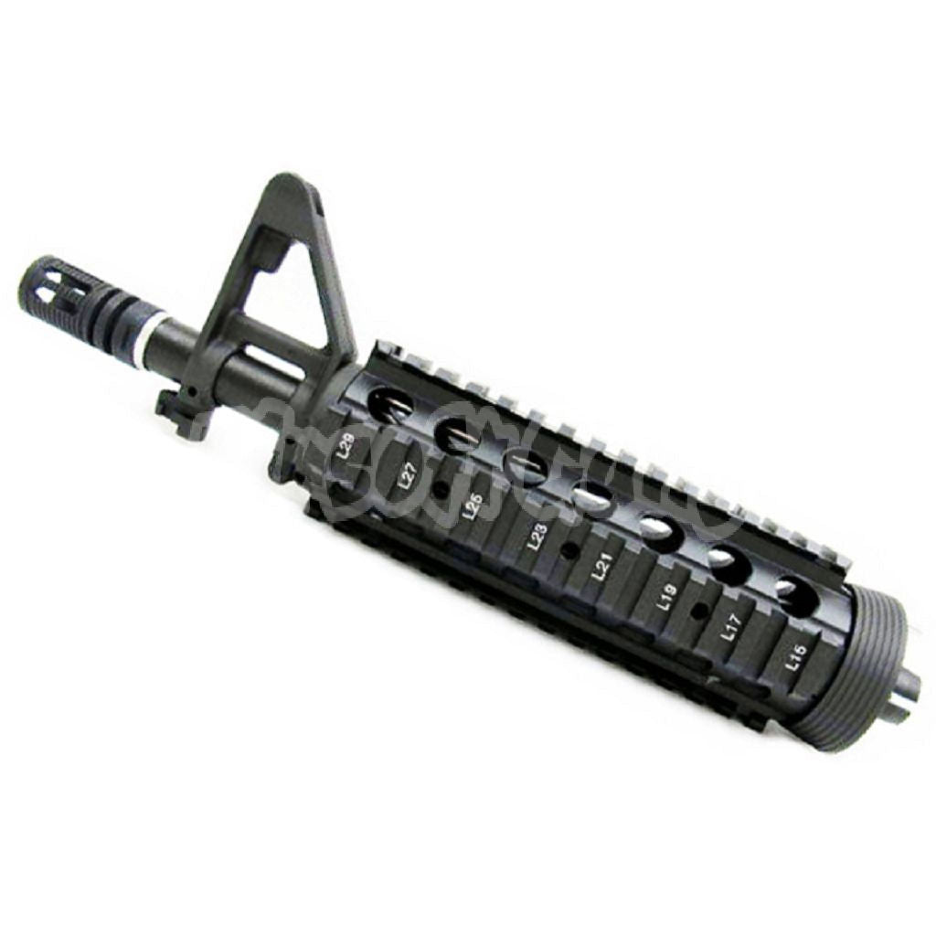 E&C CNC Aluminum RAS Front Set Handguard Rail System With 9.5" Inches Outer Barrel For M4CQB AEG Airsoft Black