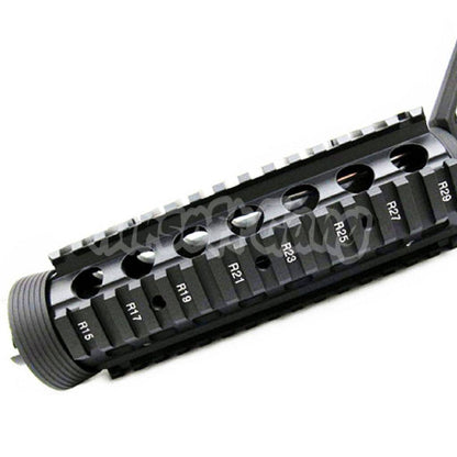 E&C CNC Aluminum RAS Front Set Handguard Rail System With 9.5" Inches Outer Barrel For M4CQB AEG Airsoft Black