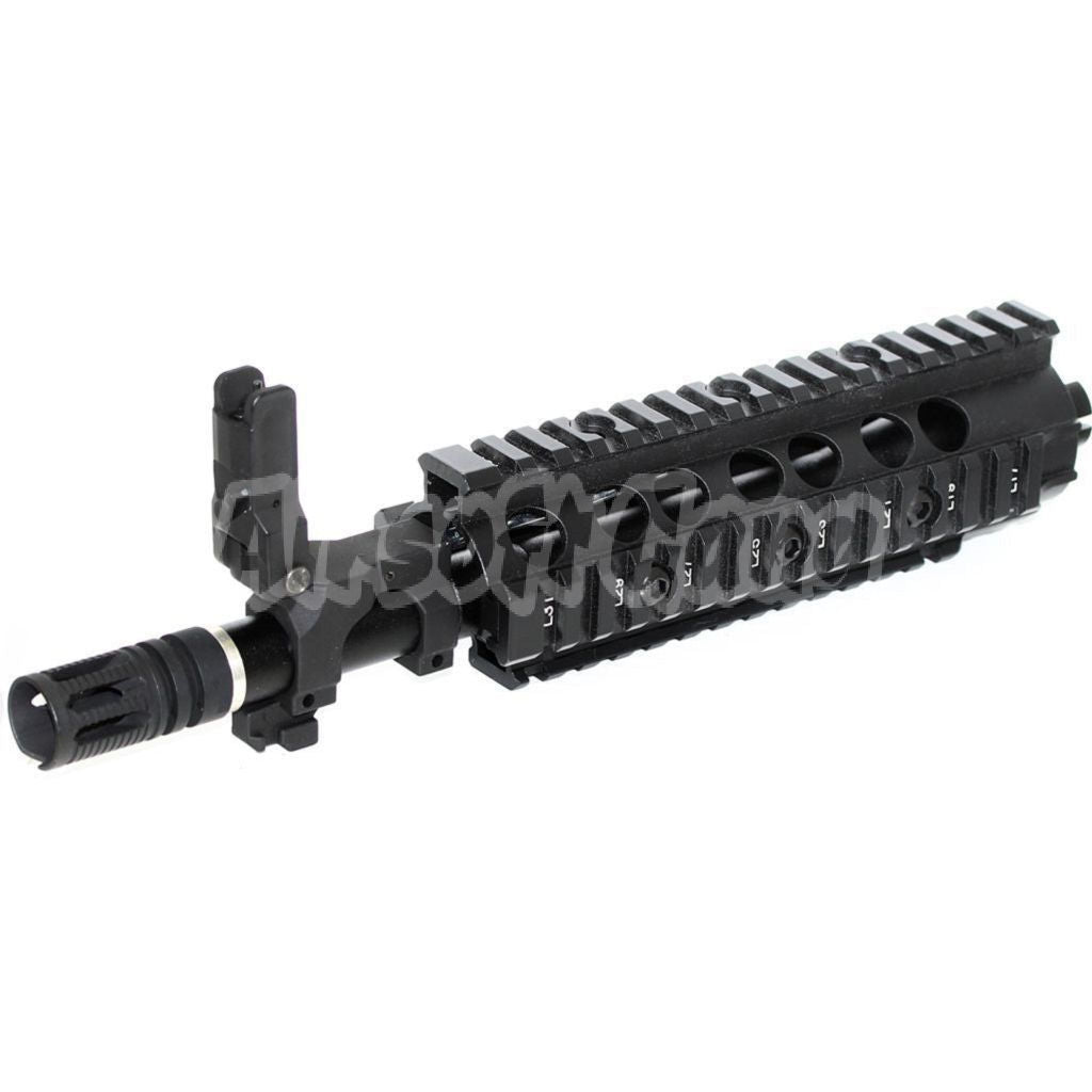 E&C CNC Aluminum RAS Front Set Handguard Rail System For SR16 M4 M16 Series AEG Airsoft Black