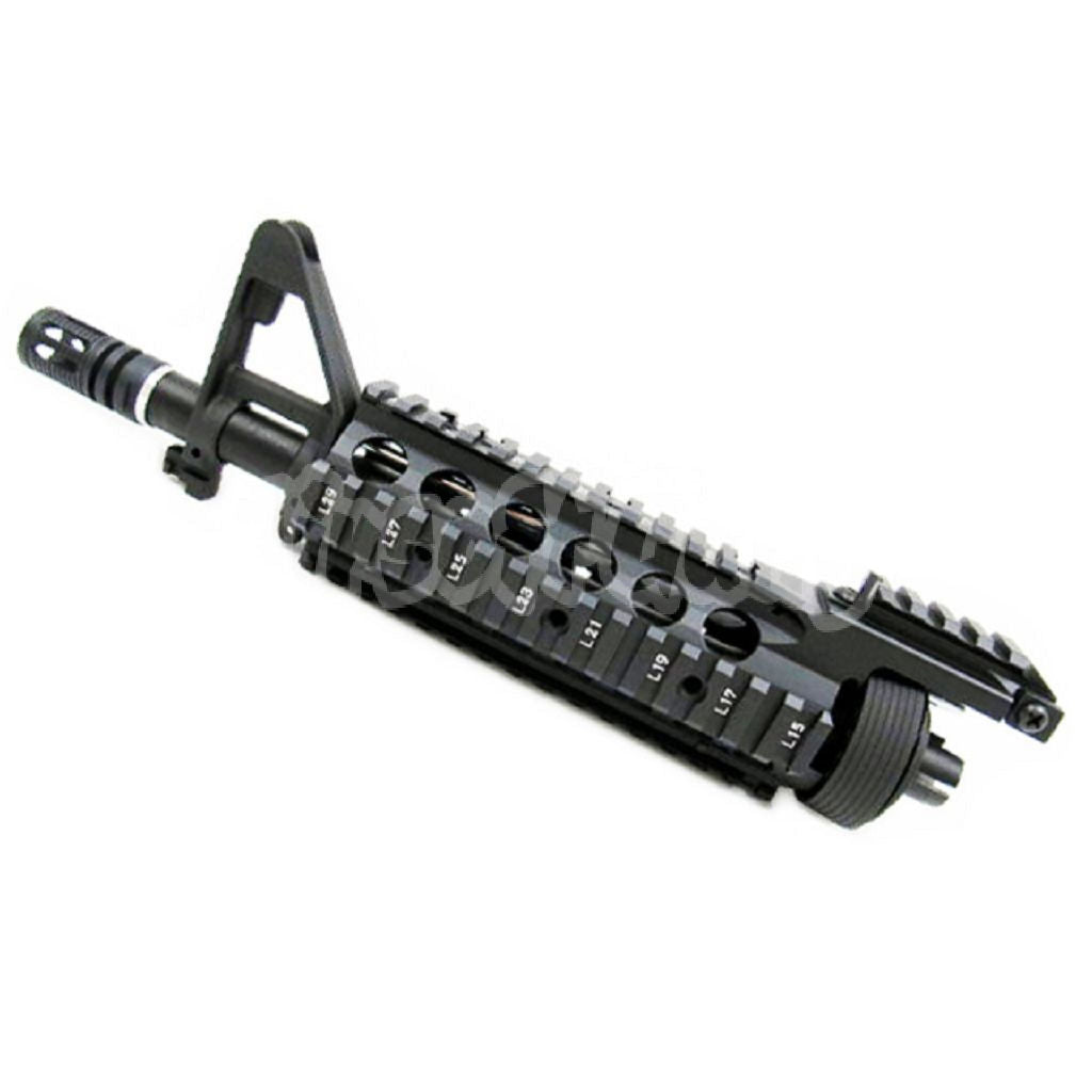 E&C CNC Aluminum RIX RAS Front Set Handguard Rail System With 9.5" Inches Outer Barrel For M4 M16 Series AEG Airsoft Black