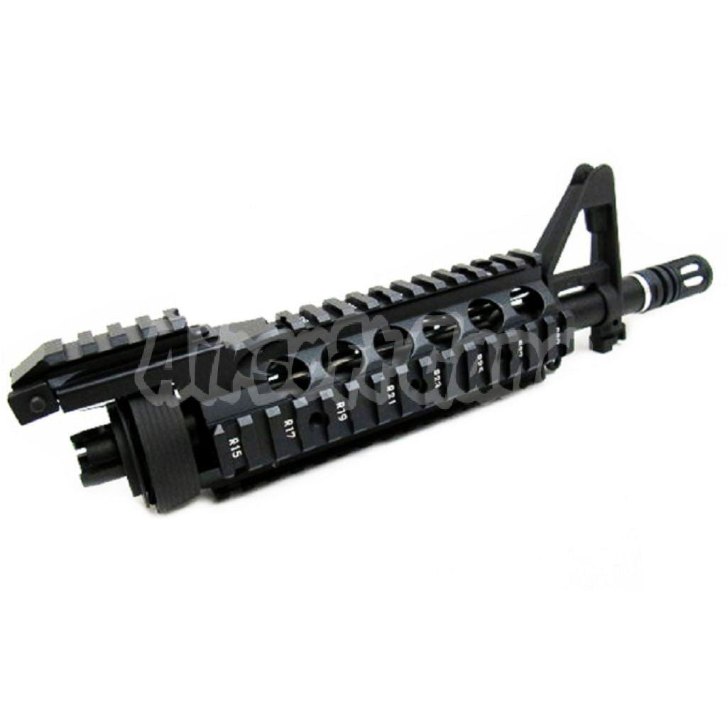 E&C CNC Aluminum RIX RAS Front Set Handguard Rail System With 9.5" Inches Outer Barrel For M4 M16 Series AEG Airsoft Black